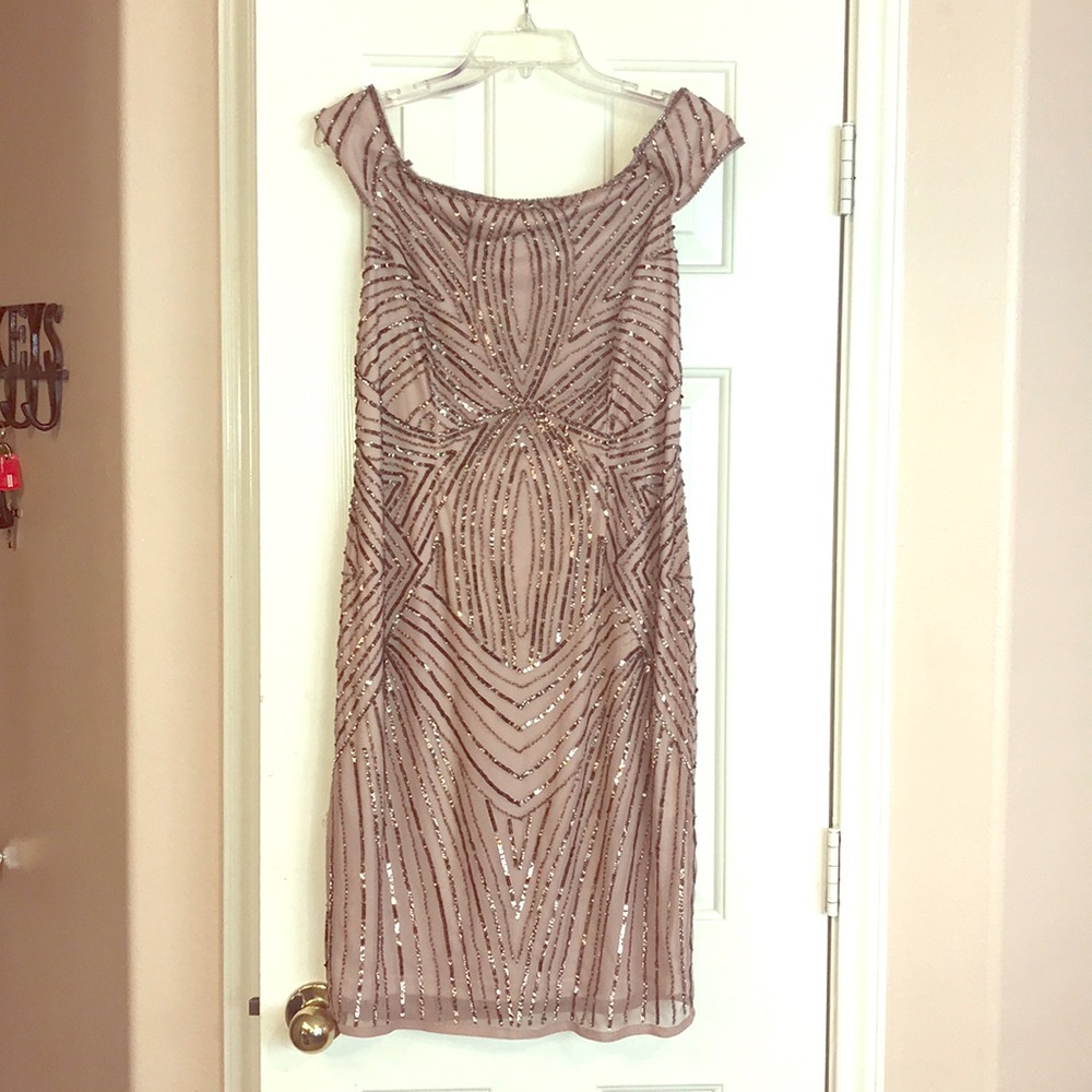 Adrianna Papell Short Sequin Dress